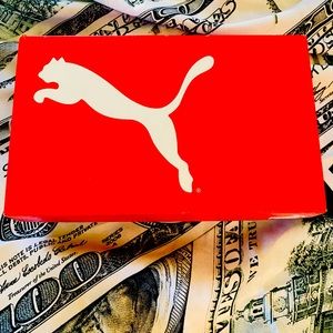 Kids Puma’s ~ Tennis Shoe USA SIZE 11.5 UNISEX Black & Red used good condition